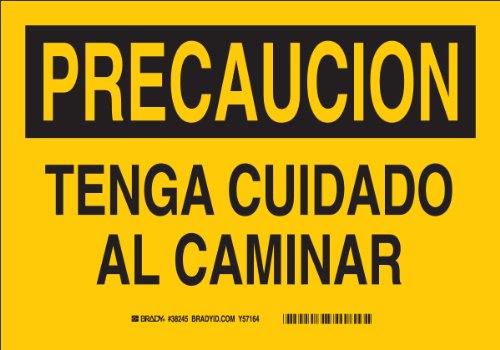 Panneau de précaution Brady 38245 en aluminium de 25,4 x 35,6 cm