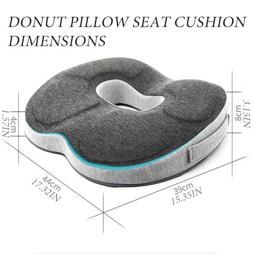 Auoketuo Anti-Dekubitus-Stuhlkissen - Orthopädisches Donut-Kissen zur wirksamen Linderung von Hämorrhoiden, Prostata, Ischias und Rückenschmerzen, ideal für Büro, Auto und Rollstuhl.