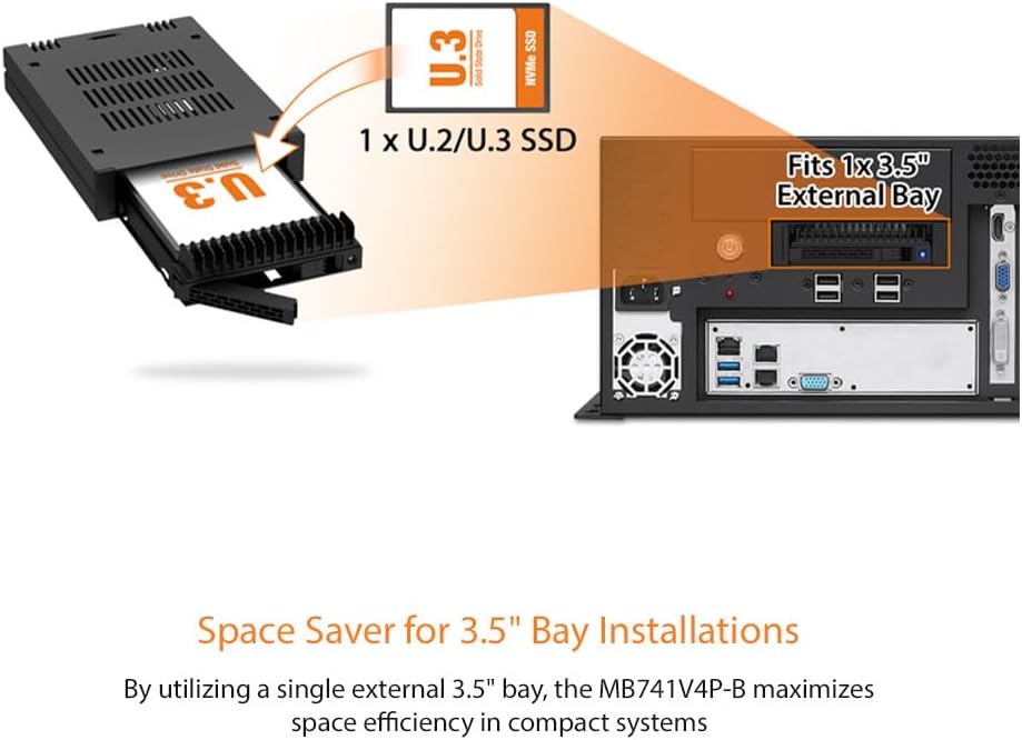 3.5" U.2 / U.3 SSD Mobile Rack MB741V4P-B