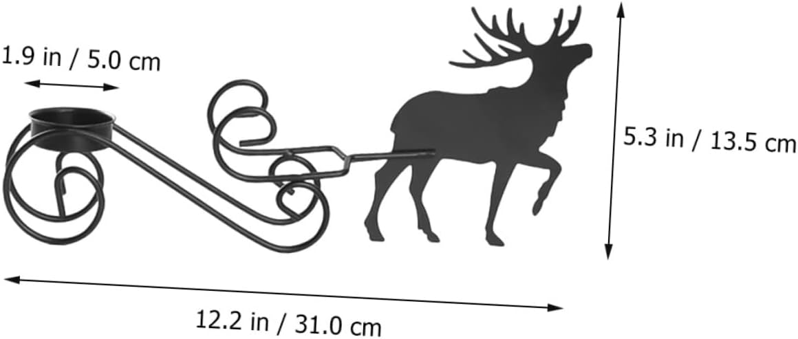 1set Christmas Elk Candlestick Holders Candle Holders for Home Hotel Unique Design for Romantic Atmosphere Festive Celebrations