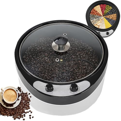 Tostatrice Per Caffè, Tostatrice Elettrica Per Chicchi Di Caffè Domestica Da 800 G, Regolazione 0-240 ℃, Inclinato a 45°, Multifunzionale Per Tostare Cereali/Arachidi/Popcorn/Medicina Cinese