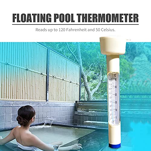 Termômetro para piscina flutuante Termômetros de temperatura da água com cordas para piscinas intern