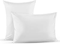 Vista 1 de Superity Linen Juego de 2 fundas de almohada de algodón suave y transpirable con cierre de sobre. Las fundas de almohada son de 20 x 26. Protege