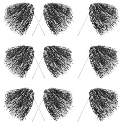 Pompons de pom-pom girl bicolores lot de 10 pour spectacle et célébrations sportives