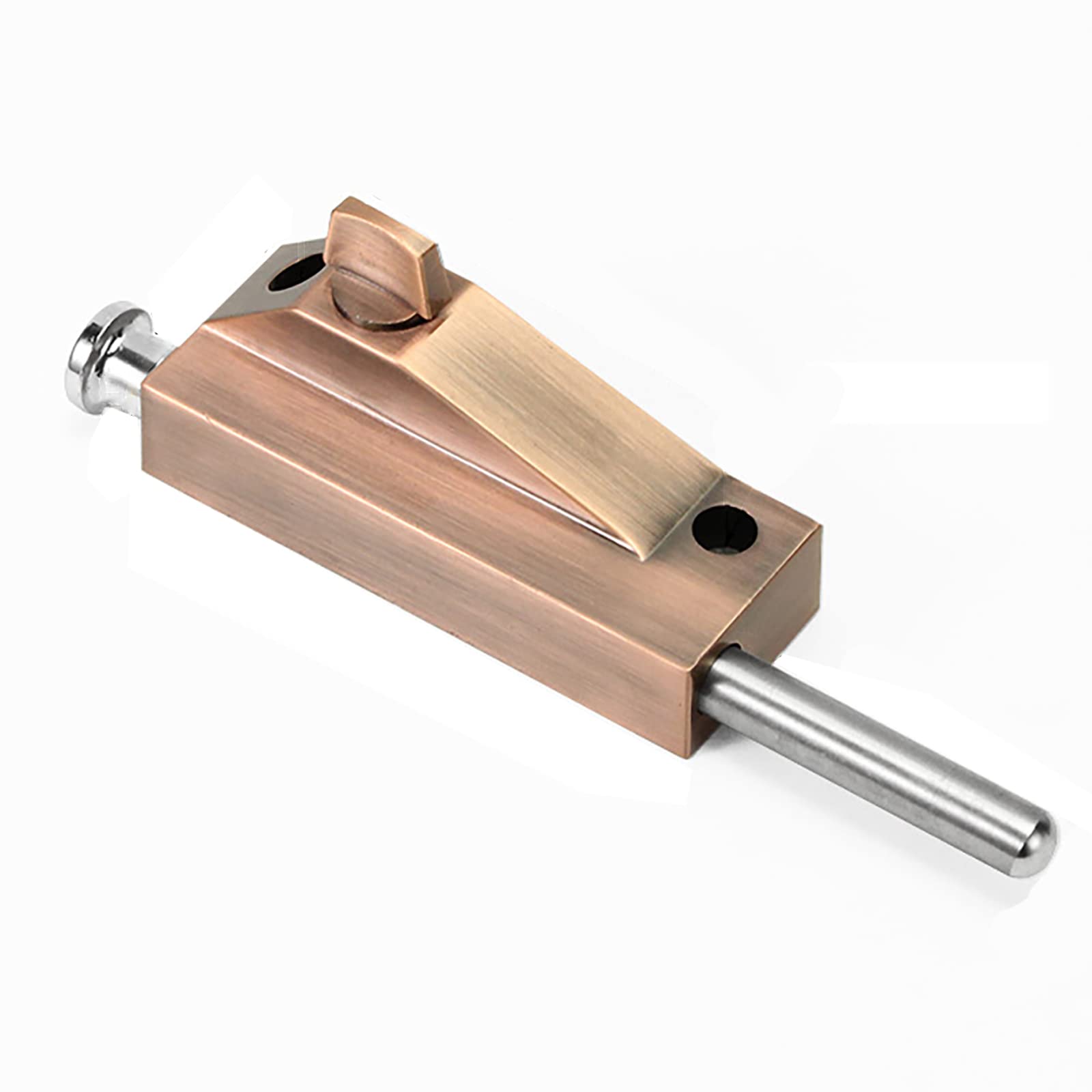 Sliding Bolt Locks, Door Slide Bolt Latch Lock Zinc Alloy Flush for(Red Patina)