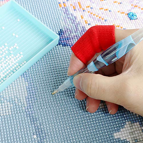 ARTIBETTER 10Pcs Dedeiras Dedos Vermelhos Capa Luva Extender Mangas Mangas Dedo Ponta Do Dedo Polega