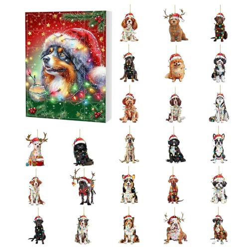 Calendrier de Noël pour filles et garçons avec surprises suspendues en acrylique
