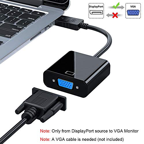Linkhood Display Port To Vga,3 Pack, Gold-Plated Displayport To Vga Converter Adapter (Male To Female) For Computer thumb #1