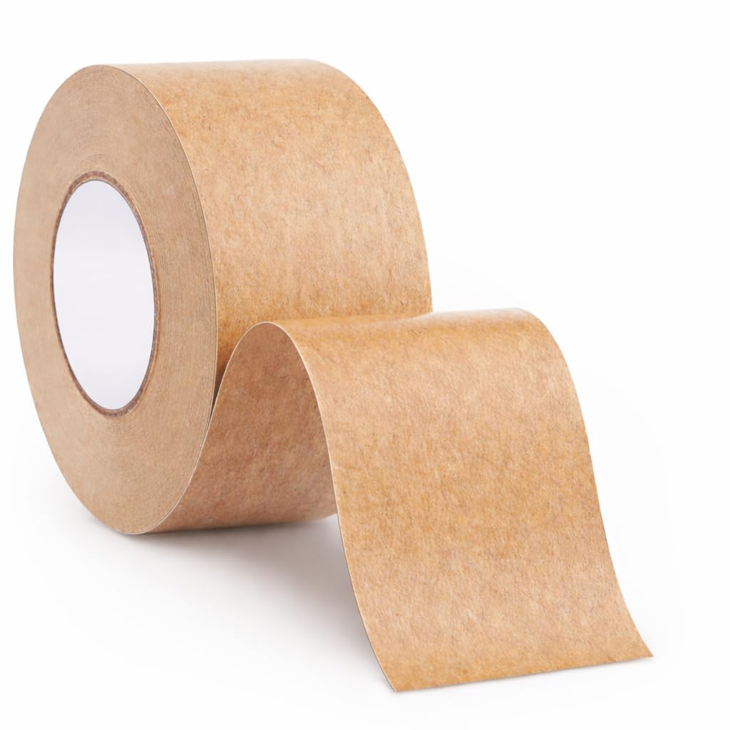 ECOFLAVOUR ADD THE GOODNESS Water Activated Kraft Paper Tape, 48mm x 30M, Brown Gummed Packing Tape