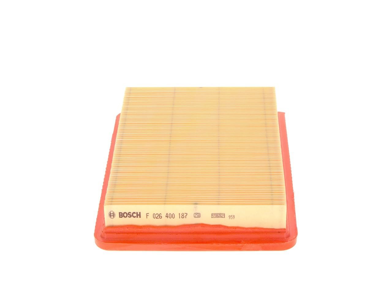 Bosch S0187 Car Air Filter - Separates Particles from the Air Intake - Moisture-resistant plus High Tensile Strength