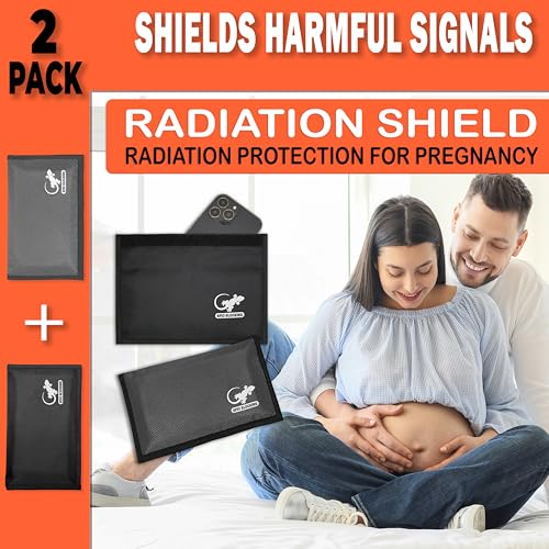 Image of Two Faraday Bags Anti-Tracking GPS RFID Signal Blocker Wallet Shielding Pouches (x2) Protective Cases for Cell Phone Car Key FOB, Data Privacy, Electronic Device Security (2 Pack - Black and Gray)