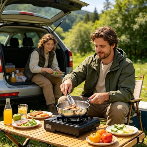 Cookware antiadherente con tapa y mango para freír o cocinar salsas 8