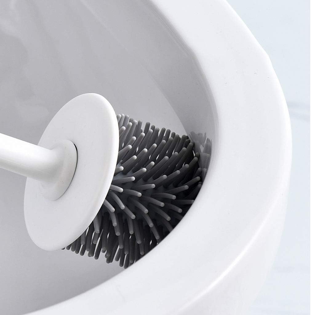 Toilet Brushes & Holders Toilet Brush and Bracket, Long-Handle Cleaning Brush for The Bathroom, Comfortable Grip and TPR Material Brush Head Have Strong Cleaning Power Toilet Brushes Holder