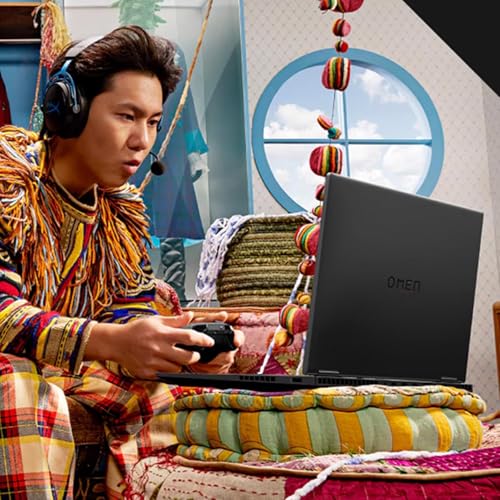 Image of HP OMEN Ryzen9 5060 AI Gaming Laptop,17.3 inch FHD IPS 144Hz, AMD Ryzen AI 9 365(Beats Intel i9), RTX 5060, 64GB DDR5 RAM, 2TB SSD, RGB Backlit KB, Low Blue Light, Windows 11 Home, Bundle 7 in-1 USB-C Hub