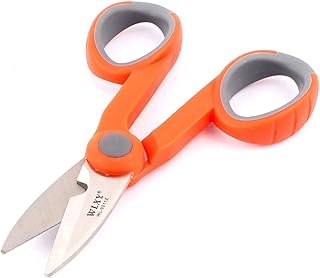 Aexit Stainless Steel Transmission Multi-function Scissors FTTH Pigtail Optical Fiber Jumper Cable Scissor Shears for Kevlar