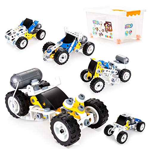 Kits de bloques eléctricos para niños 10 en 1 bloques de construcción de ingeniería de construcción STEM educativos tempranos Kit de exploración para niños a partir de 6 años y niñas (10 en 1)