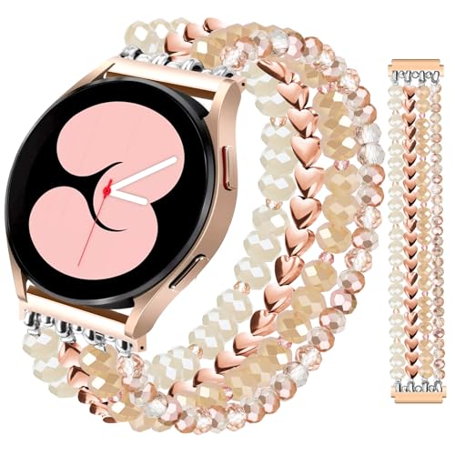 Bracelet montre Samsung Galaxy Watch 6 perles bohème élastique 20mm