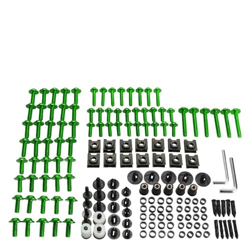 Tornillos de carenado verdes para motos Yamaha MT07 y TENERE700