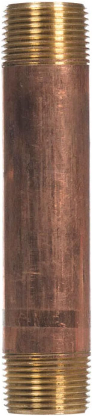 JMF Nipple 1 X 6 Red Brass Bulk