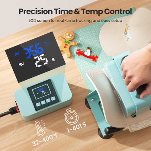 Máquina de termoimpresión para gorras EENOUR con control de temperatura y tiempo miniatura 5