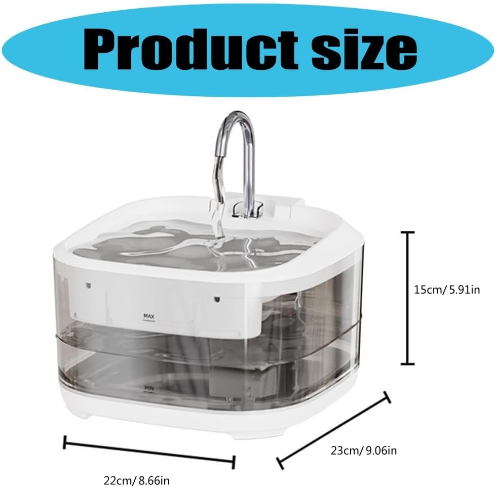 4.5L Automatic Pet Water Fountain with Quiet and Effective Filter Systems Small Dogs Watering Supply