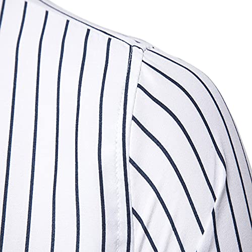 Dunne sectie van shirt met lange mouwen herenmode gestreepte trend eenvoudig slank stretch ademend comfortabel zakelijk forenzenreversoverhemd - Afbeelding 5
