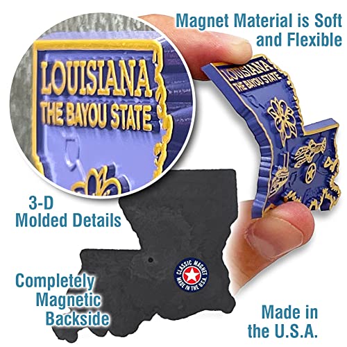 Imán Decorativo Clásico Pequeño Louisiana 2.2 x 2.1 pulg miniatura 3