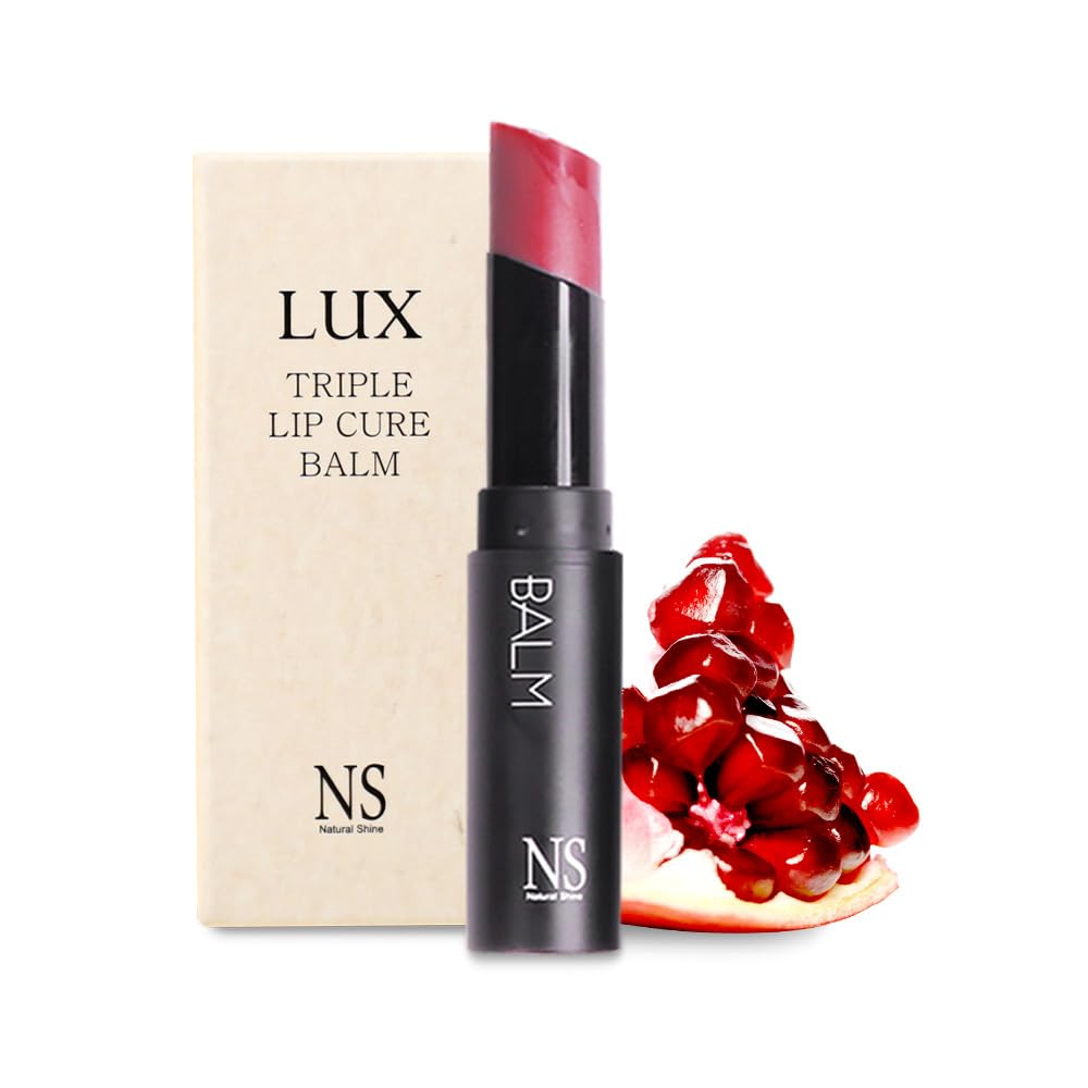 NS BEAUTY Lux Triple Lip Cure Balm (RABBIT ROSE (Berry Pink)) (+8 more colors) Petrolatum/Paraben Free, Lip Butter,lip balm hydrating,tinted