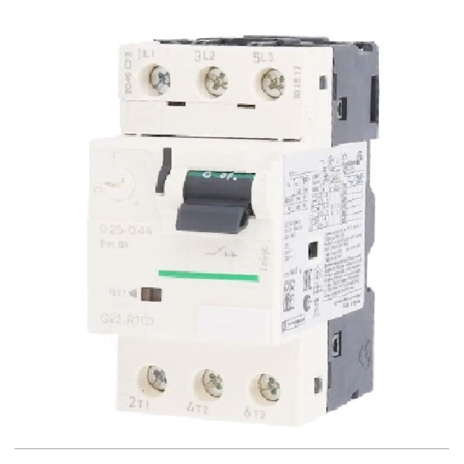 GV2-RT03 GV2RT03 Circuit Breaker, GV2, 3P, 0.25-0.4 A, Thermal Magnetic
