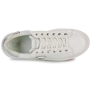Amazon.com | Karl Lagerfeld Women Kapri Sneakers White 5 US