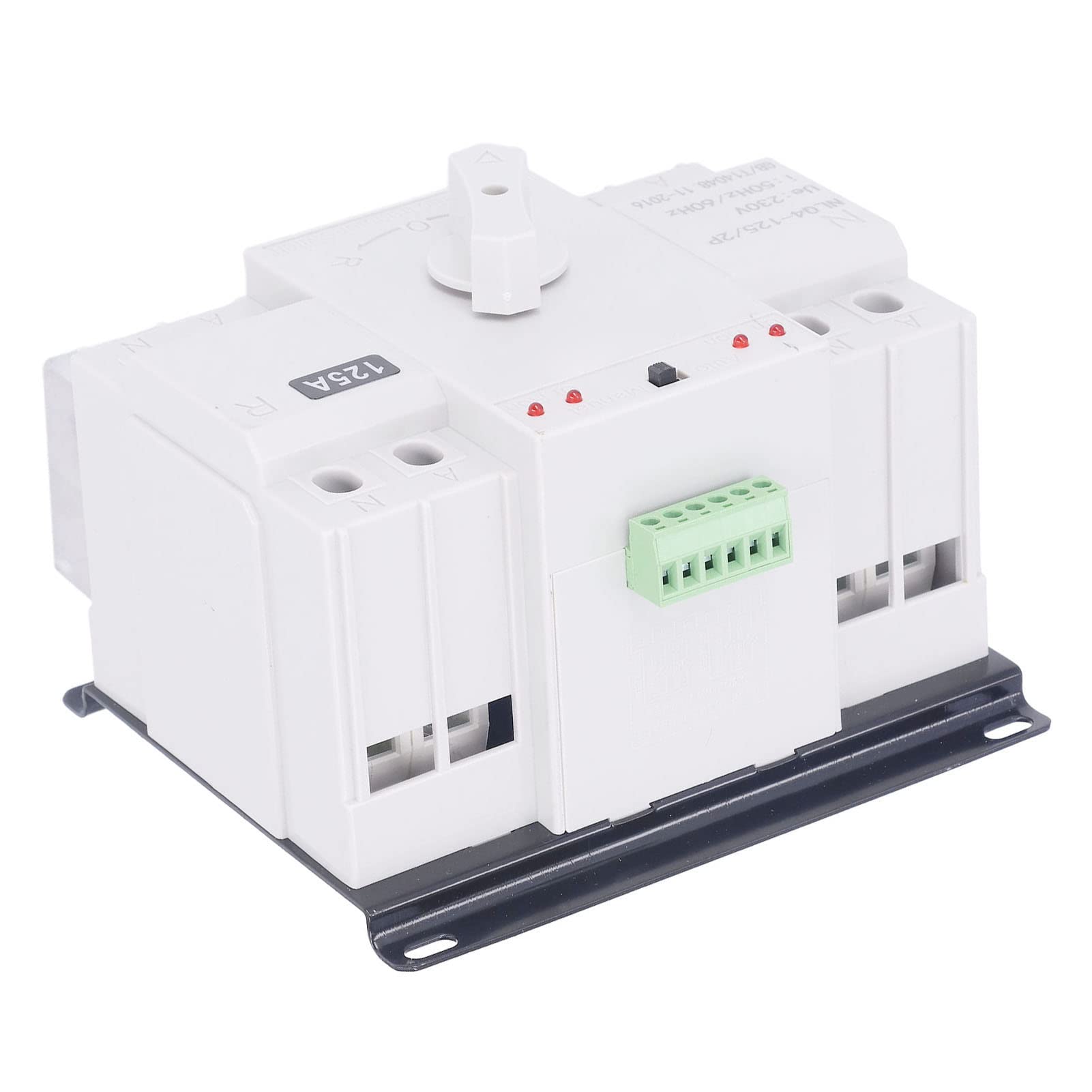Commutateur de Transfert Automatique à Double Alimentation AC 230V 2P 125A CB à Bascule pour Électricité Municipale, UPS, Onduleur