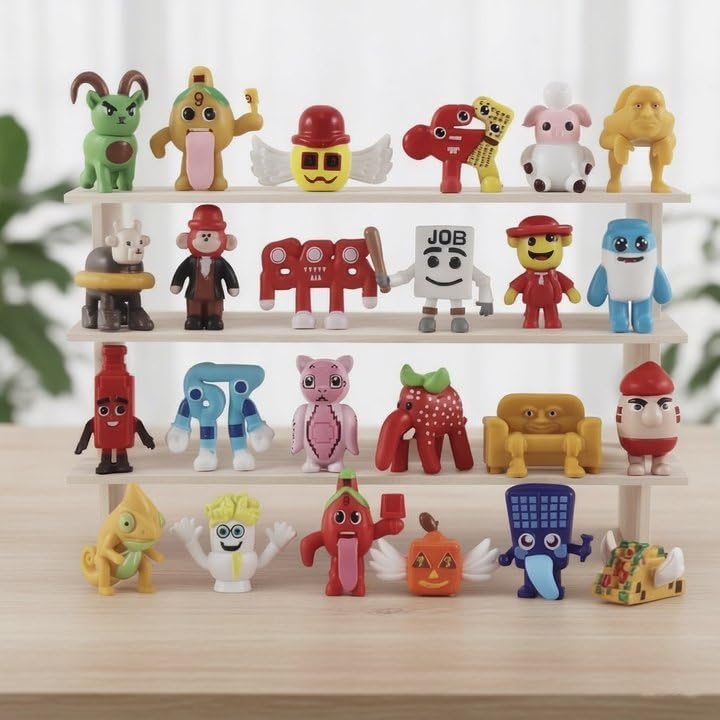 24 PCS Steal a Brainrot Action Figures Set, Cute Italian 67 Tralalero Shark Strawberry Elephant Figures Animals - Image 3