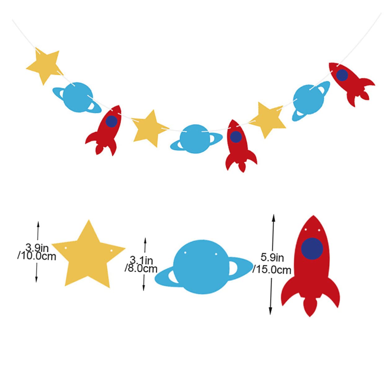 PRETYZOOM 1pc Boys and Girls Birthday Banner Hanging Bunting Pendant Felt Flag for Party Decorations