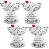 Tallew Guardian Angel Sun Visor Clip Never Drive Faster Fun Car Accessories Car Stuff for Teens Christian Car Visor Clip Angel Visor Clip Religious Gift for Teens, Family, Parent, Friend, Driver (4)