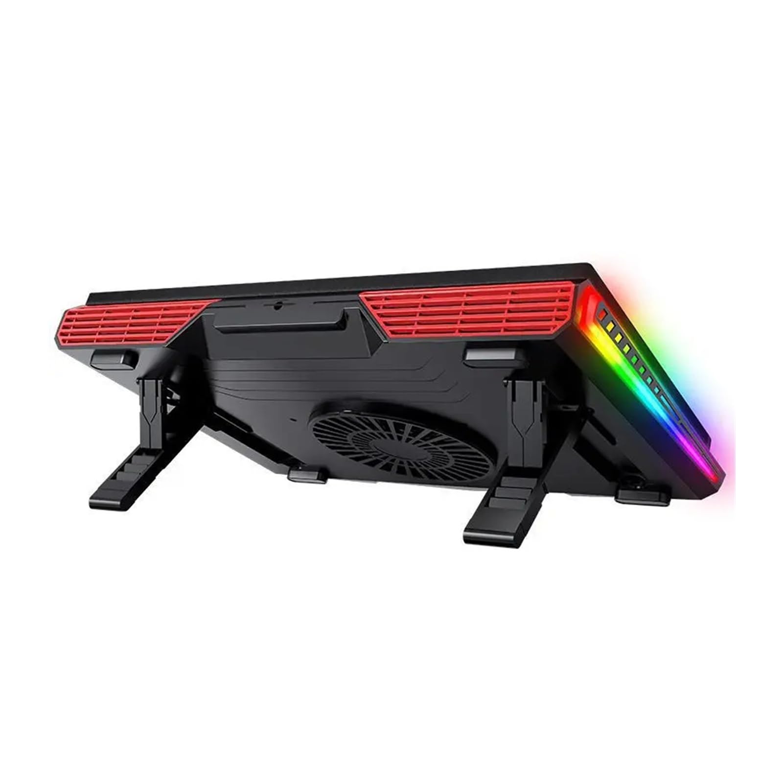 Potente supporto regolabile for laptop da gioco con pressione della ventola, supporto regolabile con dispositivo di raffreddamento for notebook con compressione dell'aria leggera RGB