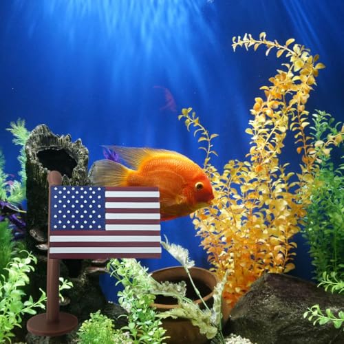 MINI American Flag Fish Tank Decor 4th of July Memorial Day