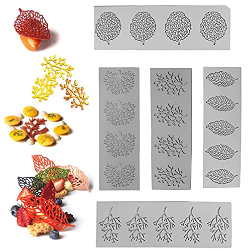 La Mejor Recopilación de Moldes para pastas de esta semana. 48 Molde de caramelo de huecas,Moldes de encaje de hoja de coral, Moldes de silicona para fondant de encaje para azúcar, arcilla polimérica, chocolate y caramelo