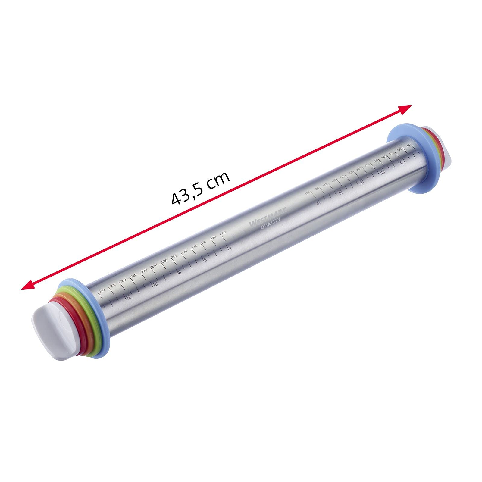 Westmark Barra di srotolamento, acciaio inox, rullo in acciaio inox