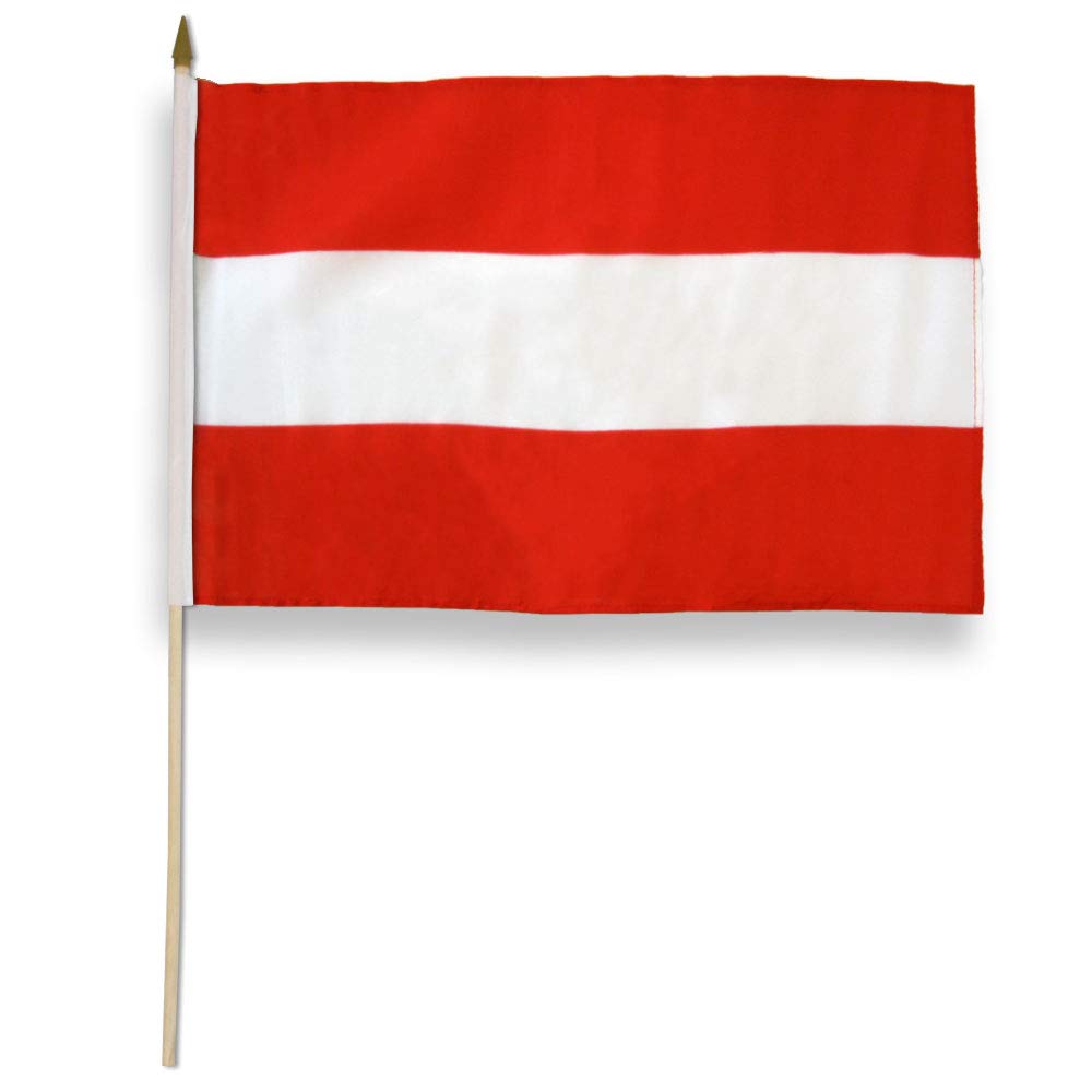 Flags ImporterAustria Dozen 12x18” Stick Flags, Multicolor