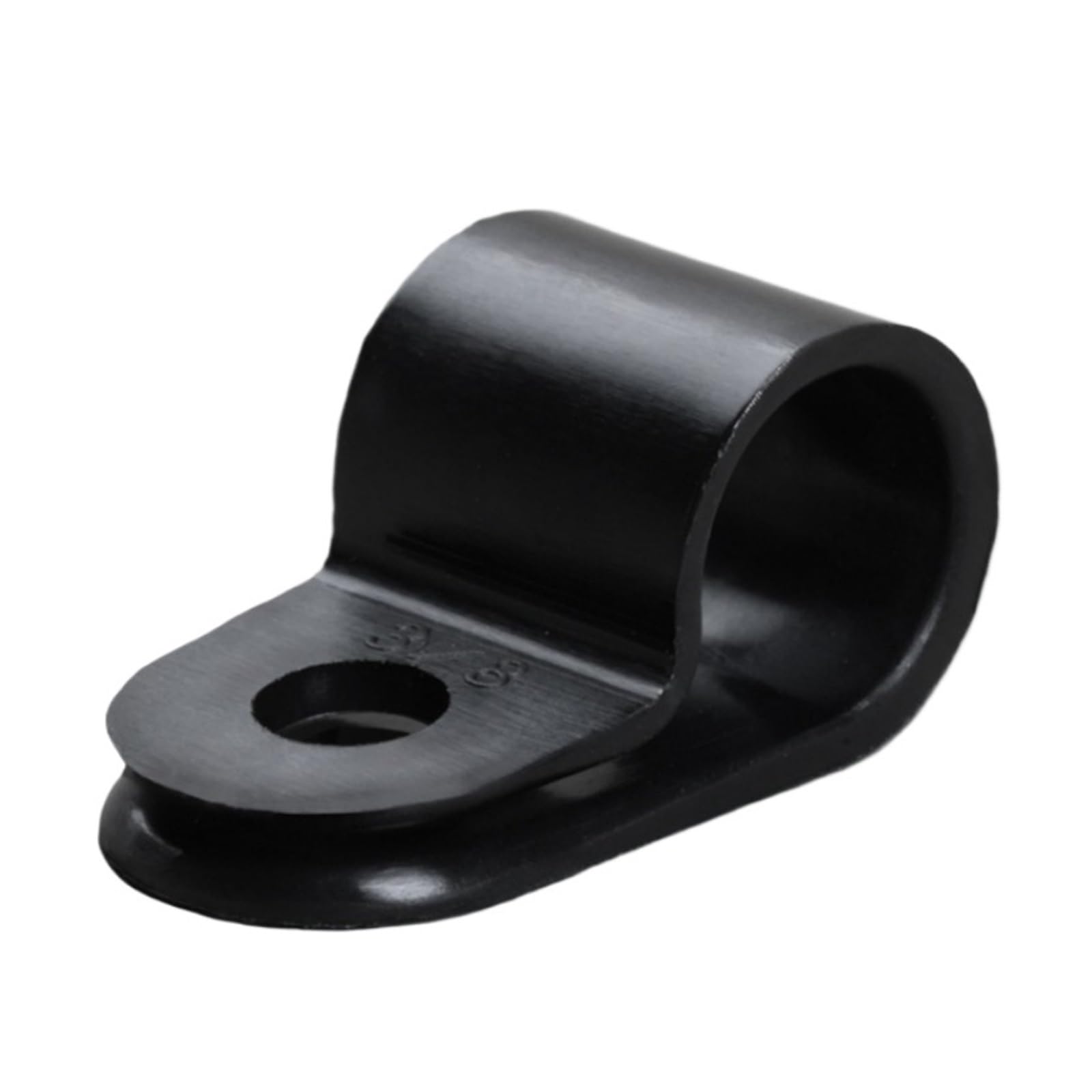 Kabelklammern, 100 stücke Schwarz P Stil Montage Kabel Klemme Kunststoff Nylon Isolation Schraube Fixiert Draht Halter Kabel Clips Manager(12.7mm)