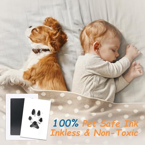 image for DeerZone Inkless Paw Print Kit,Dog Paw Print Kit,Dog Nose Print Kit,Cl