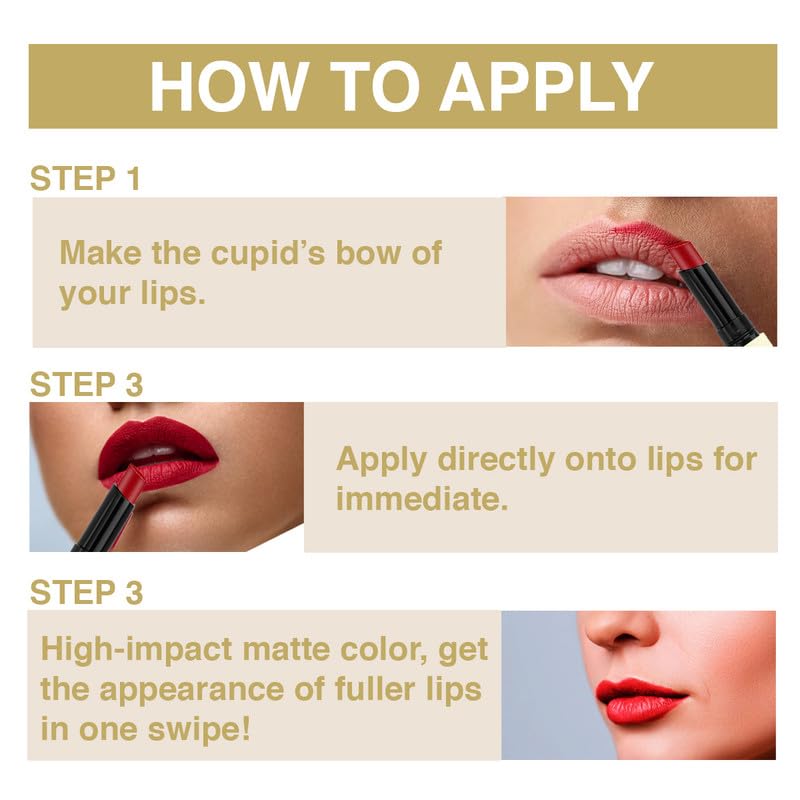 Image of INSIGHT Professional Air Matte Lipstick | Smooth Finish | All Day Comfort | Infused with Rosehip Oil and Avocado Butter | One Swipe Color - (Tiana) (3g) (Pack of 2)