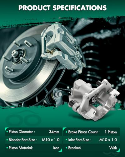 Image of SCITOO Rear Left Disc Brake Caliper With Bracket 19B3127 | Fit For Mini Model - For Cooper 2003-2006 2008 1PC