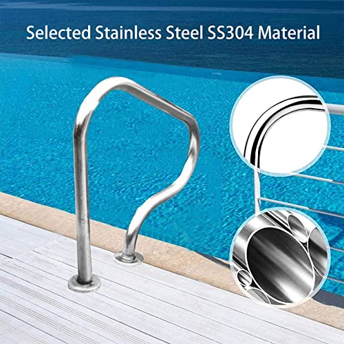 Barandilla para escalera de piscina de acero inoxidable miniatura 3