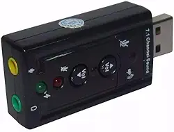 Adaptador Placa de Som USB 7.1 com P2 PC Notebook