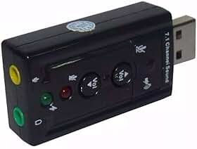 Adaptador Placa de Som USB 7.1 com P2 PC Notebook