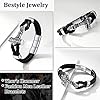 Bestyle Vintage Stainless Steel Thor's Hammer Leather Cord Braided Bracelets Men Cool Viking Amulet Wrap Bracelets with Magnetic Clasp, Adjustbale Size 20-21cm #4