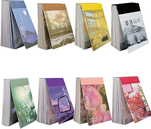 Set di 400 adesivi Washi Sticker, Basicon Washi, set di adesivi per giornali, album di ritagli, diario, taccuino, creazione di biglietti, artigianato e artigianato, 8 pezzi