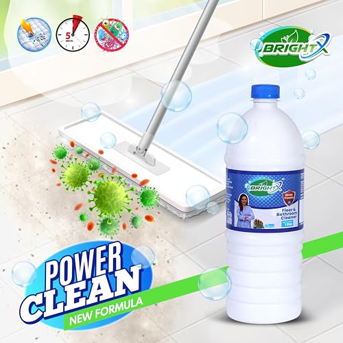 Image of BrightX Pine Phenyl 1 Litre | Disinfectant Floor Cleaner | Strong Pine Fragrance | Kills Germs & Bacteria | Ideal for Home, Office & Bathroom Cleaning