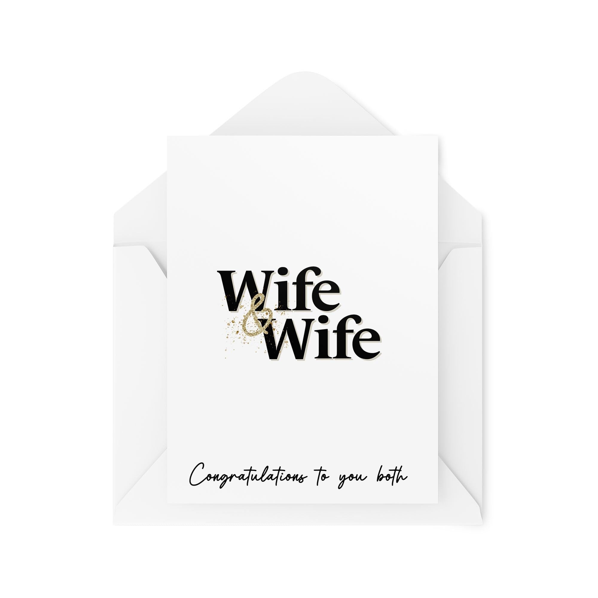 Wedding Cards For Lesbian Couples - Newlyweds Cards - Wife & Wife - Wedding Card - Congratulations Cards - Gay Marriage Cards CBH1796